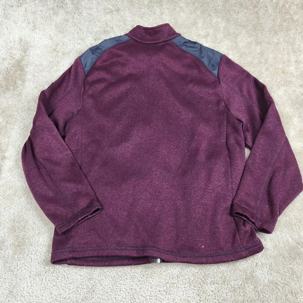 GREG NORMAN For Tasso Elba Sweater Mens Size L Burgundy Pullover Thermal A319